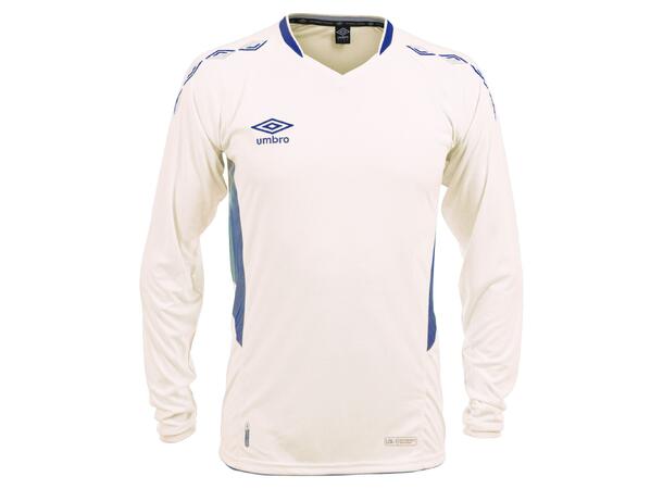 UMBRO UX-1 Jersey LS jr Hvit/Blå 116 Flott langermet spillertrøye 